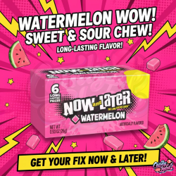 Now & Later Watermelon - caramea cu gust de pepene 26g
