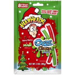 Warheads Ooze Chews Ropes Merry Cherry & Jolly Apple 85g