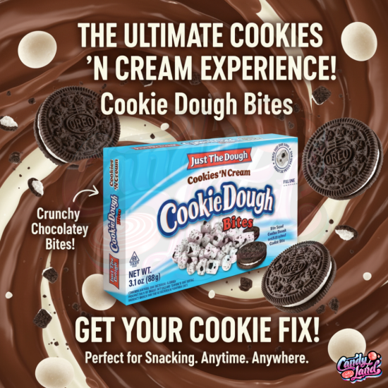 Just The Dough Cookie Dough Bites Cookies 'N Cream 88g