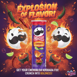 Pringles (MEXIC) Enchilada La Adobada - chipsuri cu gust de enchilada 158g