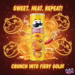 Pringles Hot Honey - chipsuri cu gust de miere picantă 156g