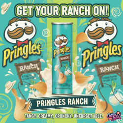 Pringles Ranch - chipsuri cu gust de ranch 156g