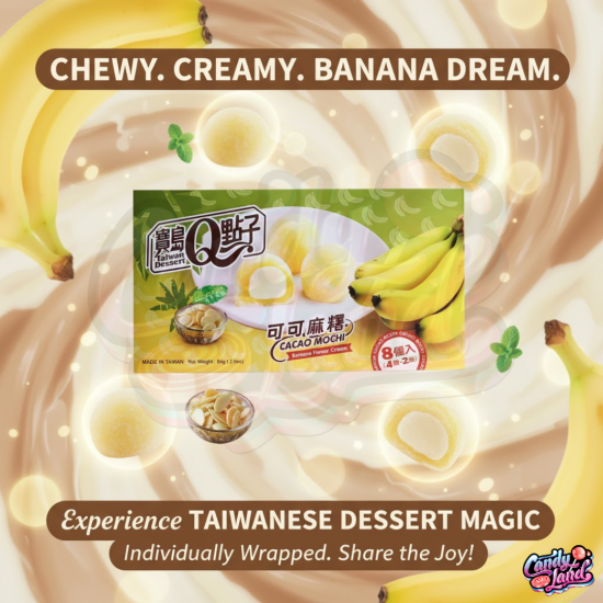 Q Brand Cacao Banana Mochi 80g TWN Q Brand Cacao Banana Mochi 80g TWN