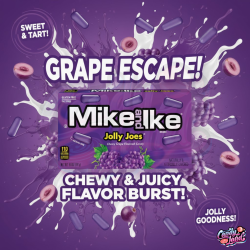 Mike & Ike Jolly Joe's Grape - bomboane cu gust de struguri 22g