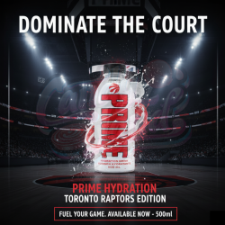 Prime Hydration Sports Drink Raptors White 500ml