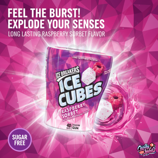 Ice Breakers Ice Cubes Raspberry Sorbet - zmeură 92g