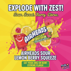 Airheads Bar Sour Lemon Berry Squeeze 15.6g