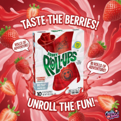 Fruit Roll-Ups Strawberry - capsuni 141g