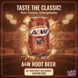 A&W Root Beer - bere de rădăcini cu gust de lemn dulce și mentă 355ml