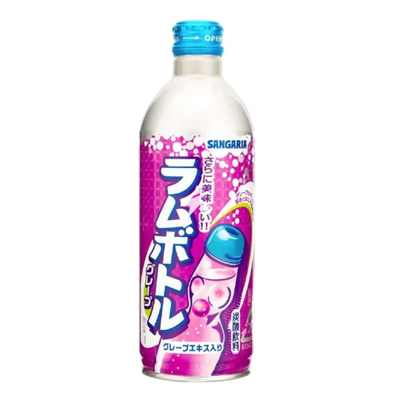 Sangaria (JAPAN) Grape Ramune Soda -  băutură cu gust de struguri 500ml Sangaria (JAPAN) Grape Ramune Soda -  băutură cu gust de struguri 500ml