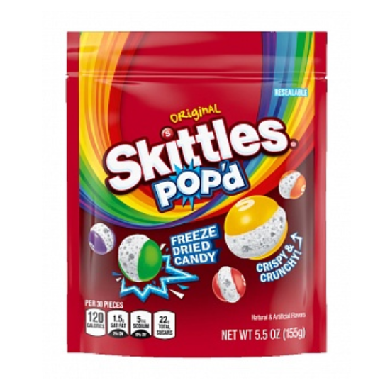 Skittles POP'd Freeze Dried Candy Original 155g