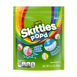 Skittles POP'd Freeze Dried Candy Sour 155g