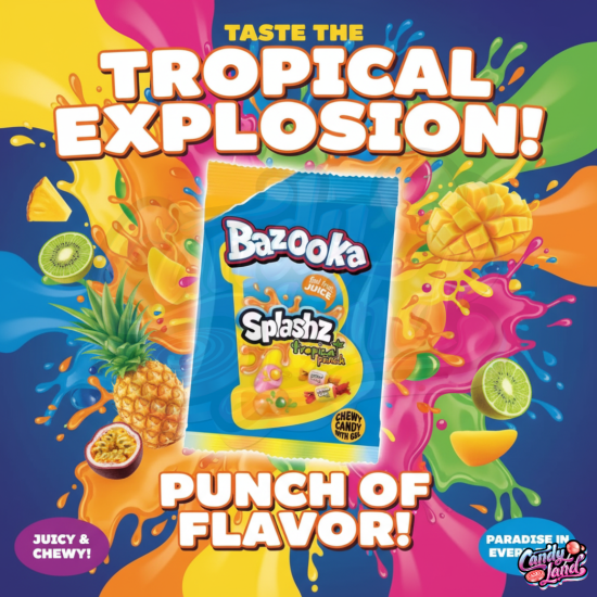 Bazooka Splashz Tropical Punch-120g