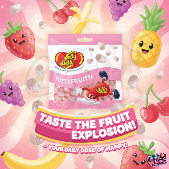 Jelly Belly Tutti Fruitti - bomboane cu gust de fructe 70g Jelly Belly Tutti Fruitti - bomboane cu gust de fructe 70g