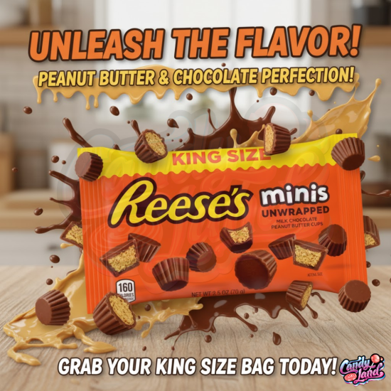 Reese's Mini Peanut Butter Cups (King Size Bag) - cu gust de unt de arahide 70g