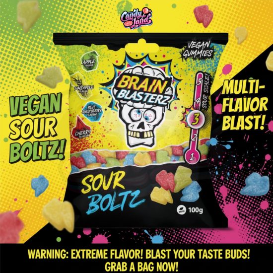 Brain Blasterz Sour Boltz - fructe 100g