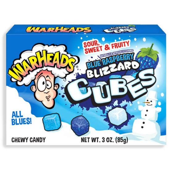 Warheads Blizzard Cubes Blue Raspberry 85g