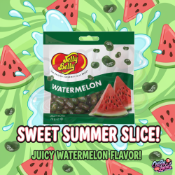 Jelly Belly Watermelon - bomboane cu gust de pepene 70g