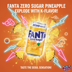 Fanta (COREEA DE SUD) Zero Pineapple - suc fara zahar cu gust de ananas 355ml