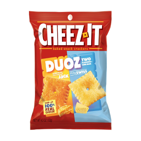 Cheez-It Duoz Cheddar Jack Baby Swiss 122g