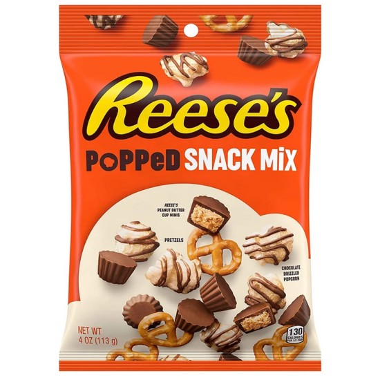 Reese's Popped Snack Mix - covrigi cu gust de ciocolată 113g