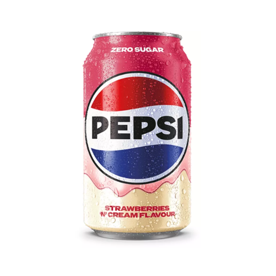 Pepsi (FĂRĂ ZAHĂR) Strawberry & Cream 330ml