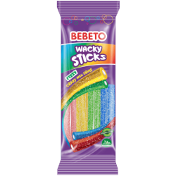 Bebeto Wacky Sticks Fizzy Rainbow - fruits 160g