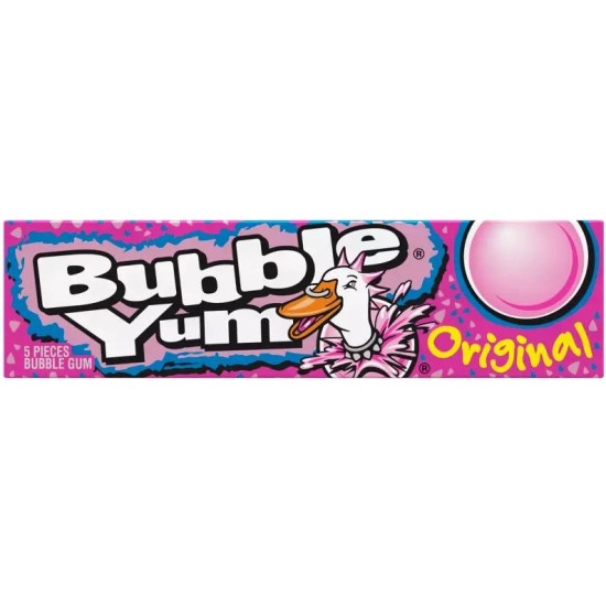 Bubble Yum Original Flavored Bubblegum 5 Pieces 40g - gumă de mestecat