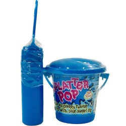 Candy Castle Crew Splatter Pop Blue Raspberry Lollipop with Sour Dip 33g