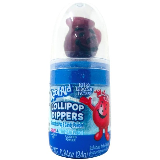 Kool Aid Lollipop Dippers Grape Tropical Punch - cu gust de struguri și punch tropical 24g