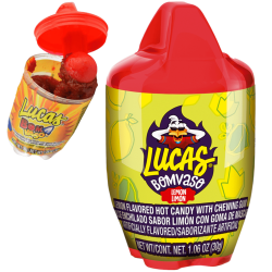 Lucas Bomvaso (MEXICO) Lemon Flavored Hot Candy with Chewing Gum 30g