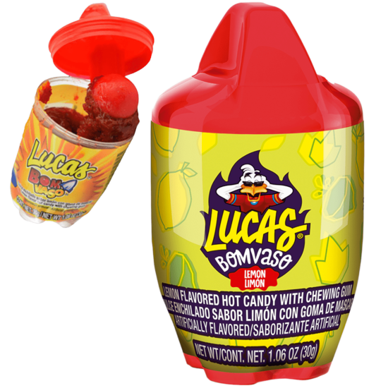 Lucas Bomvaso (MEXIC) Lemon Hot Candy with Chewing Gum - gumă cu gust de lămâie 30g
