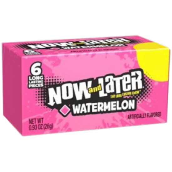Now & Later Watermelon - caramea cu gust de pepene 26g