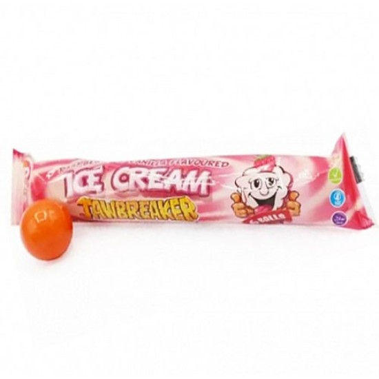 Zed Candy Jawbreaker Raspberry & Vanilla Ice Cream - gumă de mestecat cu gust de zmeură și înghețată de vanilie 50g