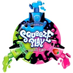Squeeze Play Squeeze Candy Green Apple, Blue Raspberry, Strawberry Flavored 60g