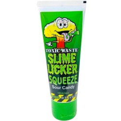 Toxic Waste Slime Licker Sour Squeeze Candy Green Apple - gel cu gust de mere verzi 70g