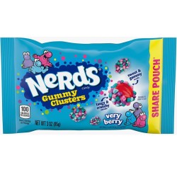Wonka Nerds Gummy Clusters Very Berry Share Pouch - berries 85g