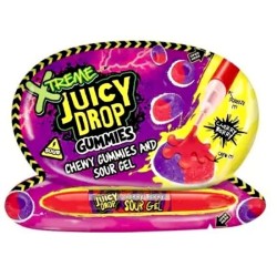 Bazooka Xtreme Juicy Drop Gummies Cherry Berry - jeleuri cu gust de cireșe 57g