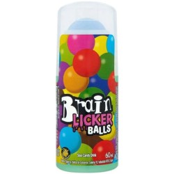 Brain Licker Sour Candy Balls - bomboană lichidă cu gust de fructe acrișoare 0.06L