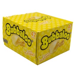 Bubbaloo Banana Liquid Filled Chewing Gum - cu gust de banană 4g (47 bucăți) (EXP 03.04.2024)