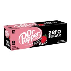 Dr. Pepper USA ZERO Strawberries & Cream 355ml  - 12pack