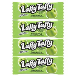 Laffy Taffy Mini Sour Apple - cu gust de măr verde acrișor 10g (4 bucăți)