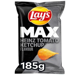 Lay's MAX Heinz Tomato Ketchup - chipsuri cu gust de ketchup Heinz 185g