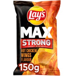 Lay's Max Strong Hot Chicken Wings - chipsuri cu gust de aripioare picante 150g