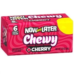 Now & Later Chewy Cherry - caramea cu gust de cireșe 26g