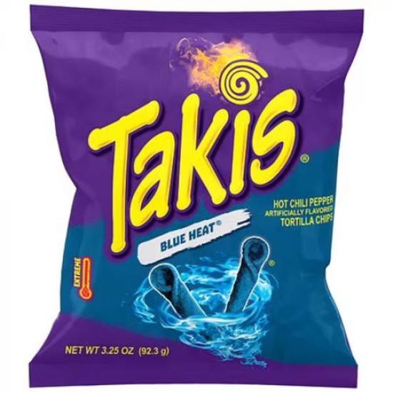 Takis Blue Heat - chilli and lime flavored 92.3g