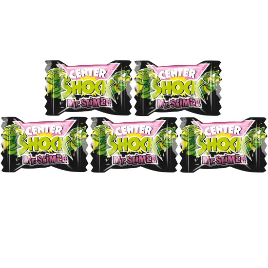 Chupa Chups Center Shock Monster Mix Liquid Filled Sour Chewing Gum 4g - gumă cu gust de fructe (5 bucăți)