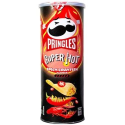 PRINGLES SUPER HOT SPICY CRAYFISH - chipsuri cu gust de rac 110g