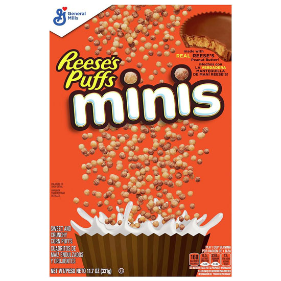 General Mills Reese's Puffs Minis Cereal - cereale cu unt de arahide 331g