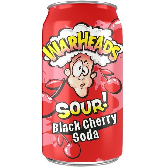 Warheads Sour! (USA) Black Cherry Soda - cireșe negre 330ml